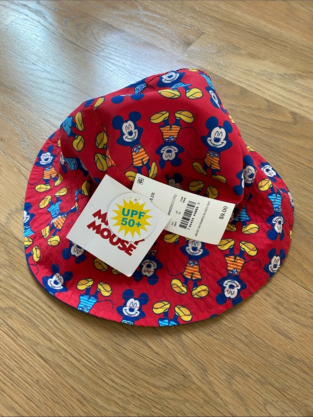 NWT Disney Mickey Mouse Reversible Red Kids' Bucket Hat